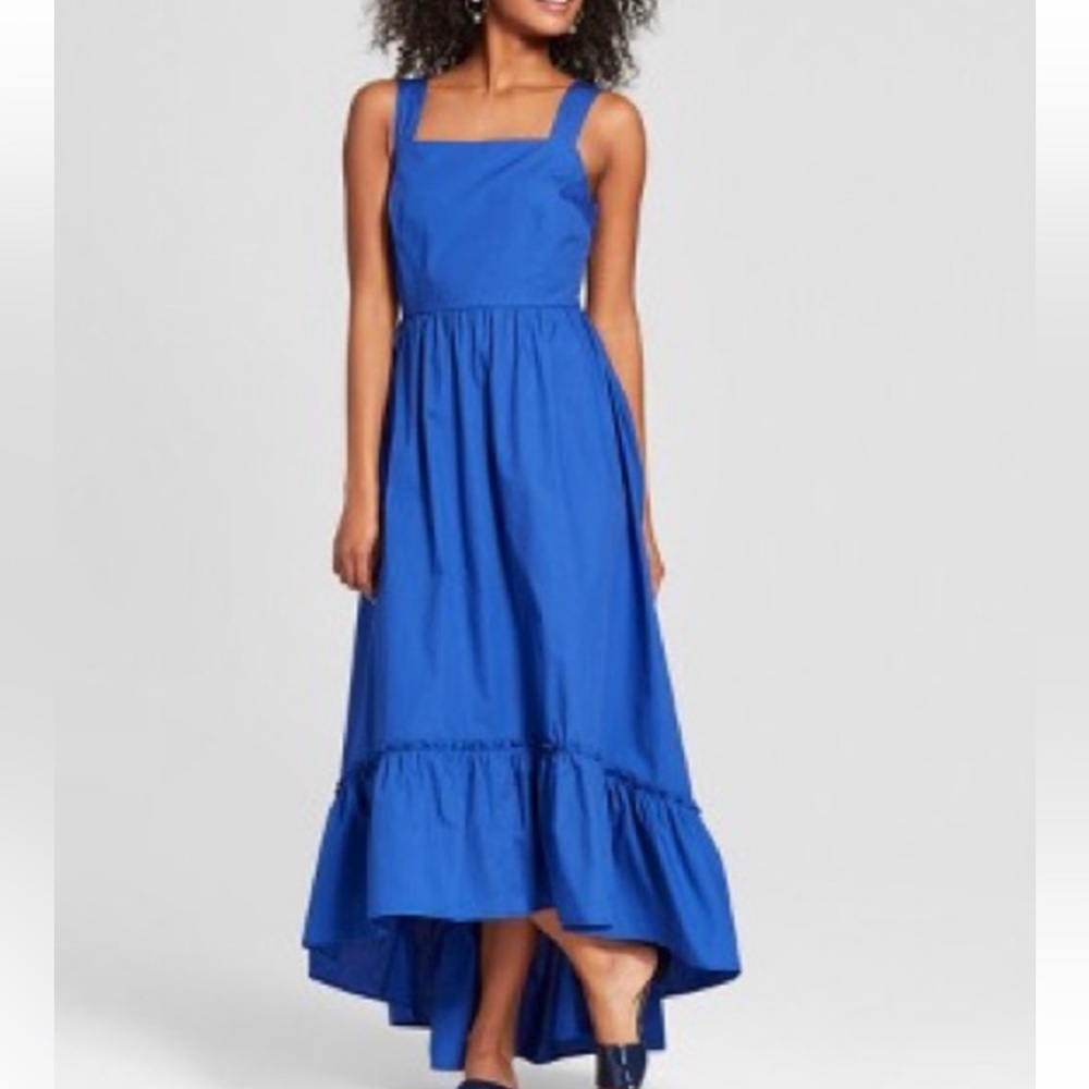 Who What Wear High Low Blue Dress - Picture 4 of 11